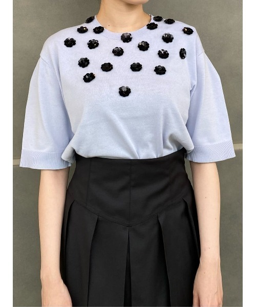 ニット セーター ESTNATION / スパンコールフラワーニット レディース ESTNATION / スパンコールフラワーニット｜ESTNATION ONLINE