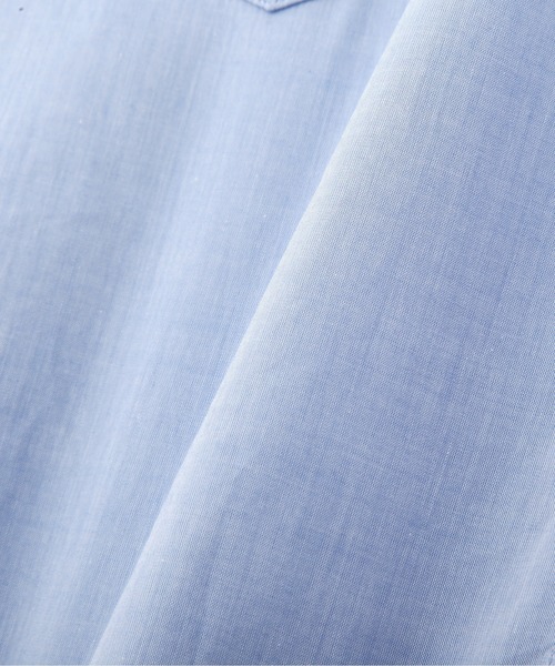 MARGARET HOWELL（マーガレットハウエル）の「SOFT WASHED COTTON（シャツ/ブラウス・レディース・ホワイト/ブルー・1/2）」の5枚目の写真