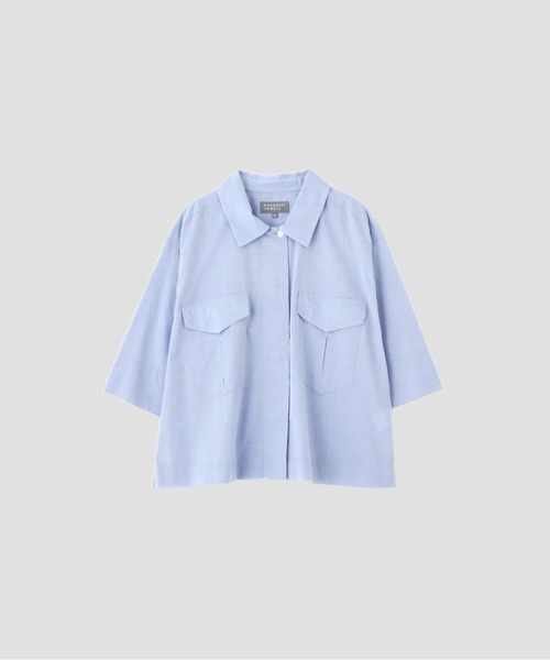 マーガレットハウエル⭐️ノーカラーシャツ　SOFT WASHED COTTON MARGARET HOWELL（マーガレットハウエル）の「SOFT WASHED