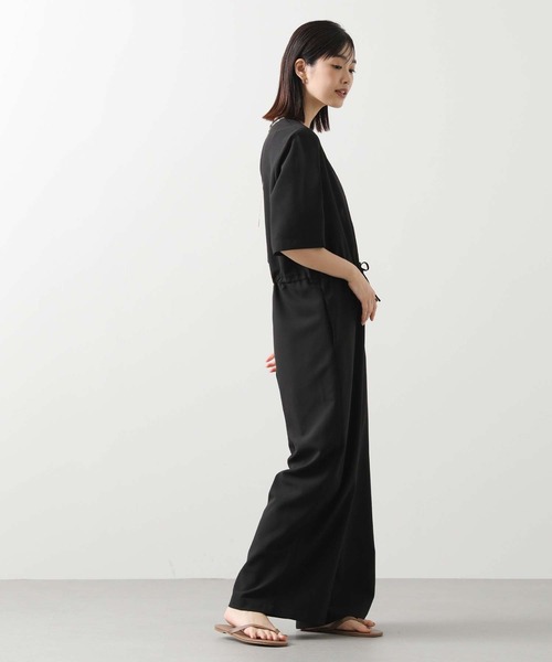 CLOCHE(クロシェ)の「クールグログランサロペット(ワンピース・レディース・ベージュ/ブラック・FREE)」の4枚目の写真