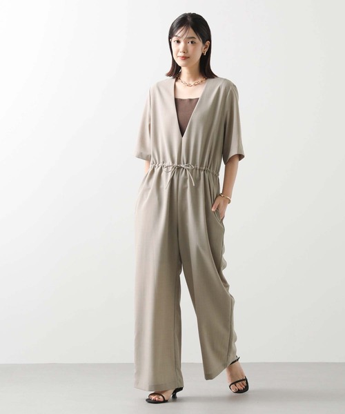 CLOCHE(クロシェ)の「クールグログランサロペット(ワンピース・レディース・ベージュ/ブラック・FREE)」の12枚目の写真