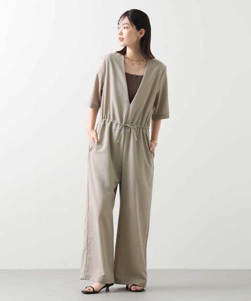 CLOCHE(クロシェ)の「クールグログランサロペット(ワンピース・レディース・ベージュ/ブラック・FREE)」の15枚目の写真