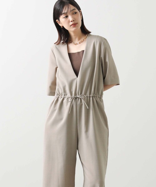 CLOCHE(クロシェ)の「クールグログランサロペット(ワンピース・レディース・ベージュ/ブラック・FREE)」の16枚目の写真