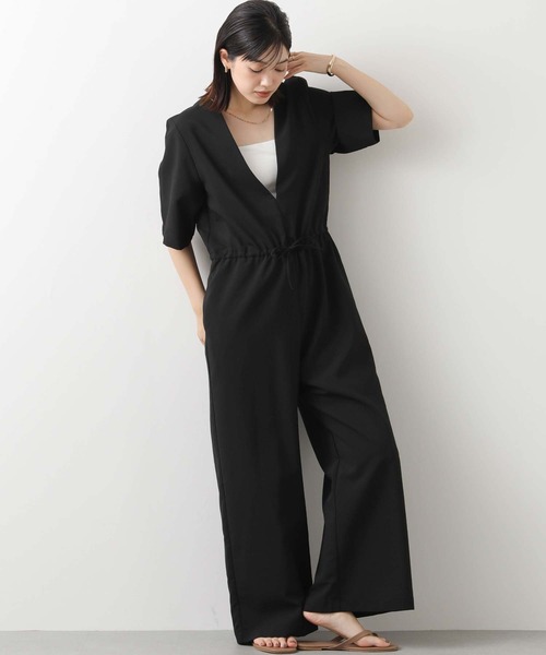 CLOCHE(クロシェ)の「クールグログランサロペット(ワンピース・レディース・ベージュ/ブラック・FREE)」の6枚目の写真