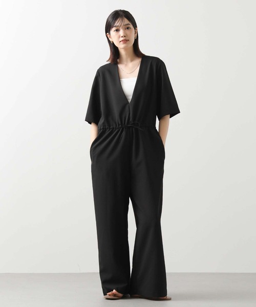 CLOCHE(クロシェ)の「クールグログランサロペット(ワンピース・レディース・ベージュ/ブラック・FREE)」の3枚目の写真