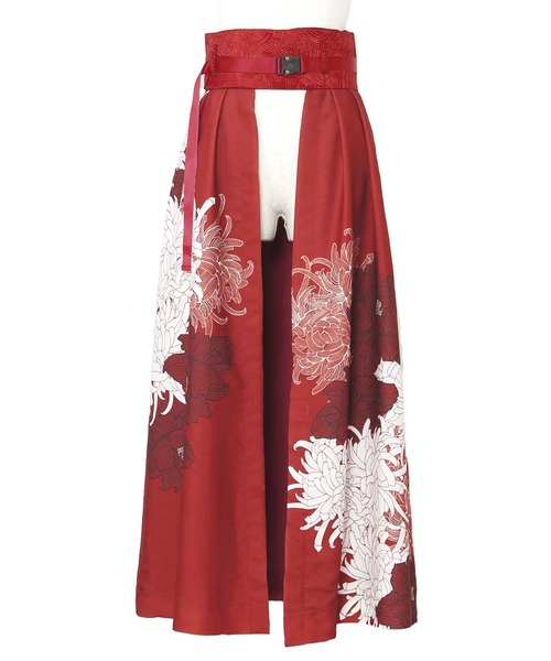 カヤ（カヤ）の「【カヤ】壮麗 重ね着用スカート（スカート・レディース・スミクロ/ネイビー/レッド・FREE）」の3枚目の写真