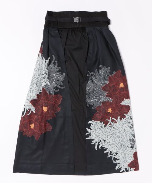 カヤ（カヤ）の「【カヤ】壮麗 重ね着用スカート（スカート・レディース・スミクロ/ネイビー/レッド・FREE）」の4枚目の写真