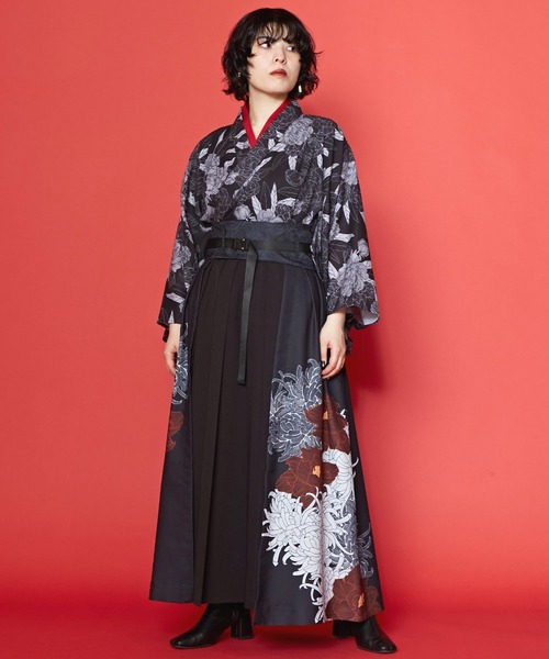 カヤ（カヤ）の「【カヤ】壮麗 重ね着用スカート（スカート・レディース・スミクロ/ネイビー/レッド・FREE）」の6枚目の写真