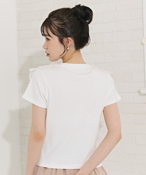 REDYAZEL(レディアゼル)の「ラッフルプリーツTシャツ(Tシャツ/カットソー・レディース・サックスブルー/オフホワイト/ネイビー・FREE)」の14枚目の写真