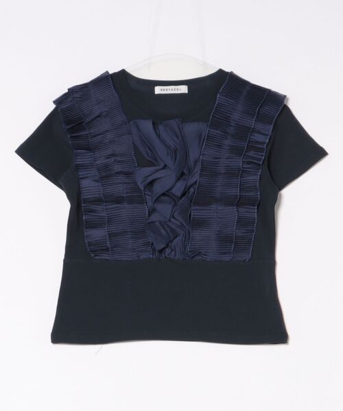 REDYAZEL(レディアゼル)の「ラッフルプリーツTシャツ(Tシャツ/カットソー・レディース・サックスブルー/オフホワイト/ネイビー・FREE)」の16枚目の写真