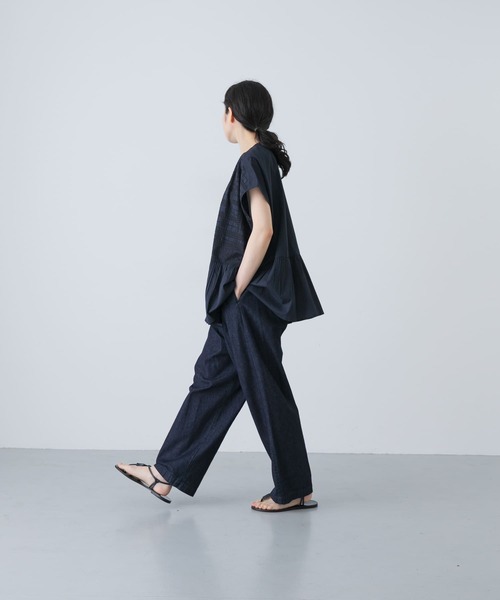 かぐれ（カグレ）の「フロント刺繍フレンチブラウス（シャツ