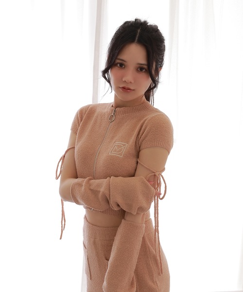 M DOLLY(エムドリー)の「*M DOLLY original* zip pile knit set up/ジップパイルニットセットアップ(セットアップ・レディース・グレー/ピンク・FREE)」の14枚目の写真