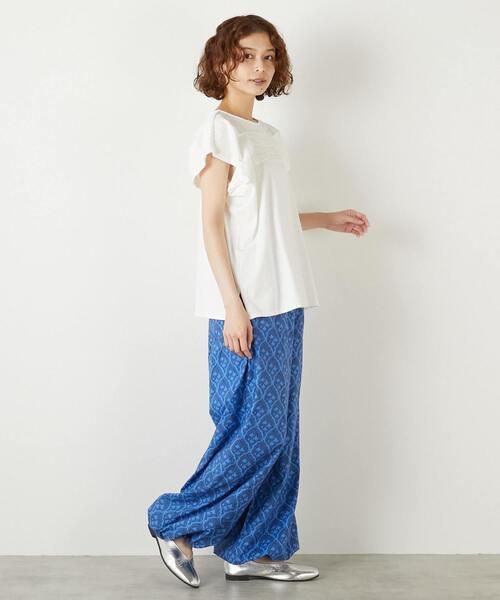 LOGEMENT DE CLAIRE(ロジュモンドクレール)の「【LOURMARIN】ボートネックタックプルオーバー(Tシャツ/カットソー・レディース・イエロー/ホワイト/ブラック・FREE)」の22枚目の写真