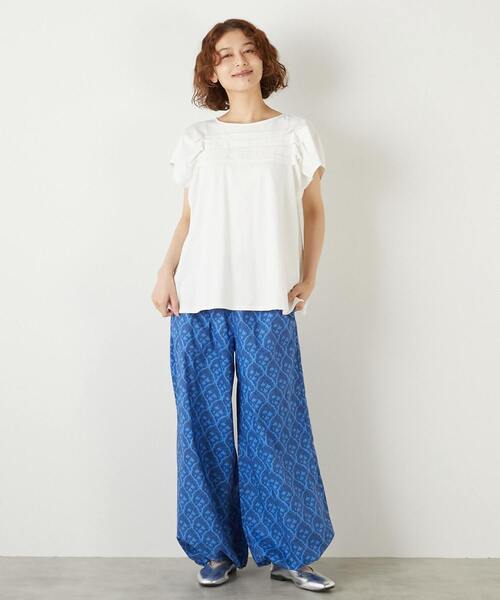LOGEMENT DE CLAIRE(ロジュモンドクレール)の「【LOURMARIN】ボートネックタックプルオーバー(Tシャツ/カットソー・レディース・イエロー/ホワイト/ブラック・FREE)」の21枚目の写真