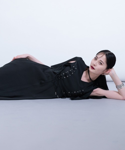 レースアップワンピース（ワンピース）｜Ellno de Mavie