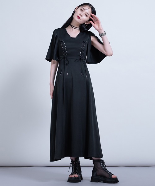 レースアップワンピース（ワンピース）｜Ellno de Mavie