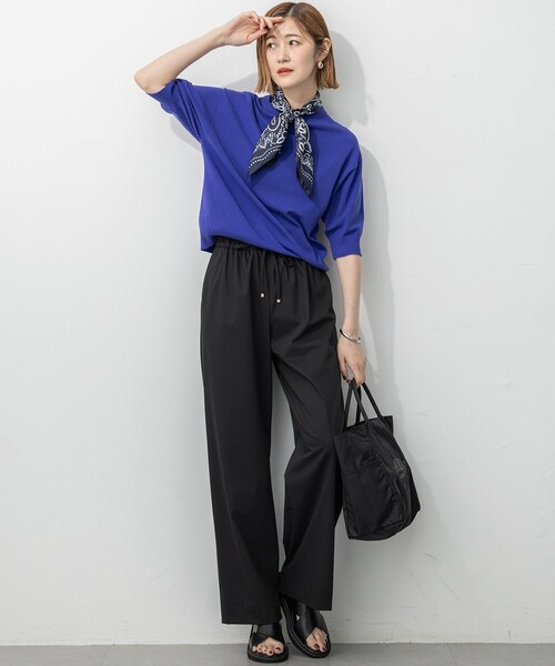 セール】【洗える/吊り干しOK】ヴィスコースストレッチ パフスリーブ