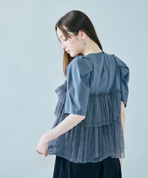 Audie a Muses(オーディアミューズ)の「ティアードチュールカットソー(Tシャツ/カットソー・レディース・オフホワイト/グレー・38/42)」の13枚目の写真