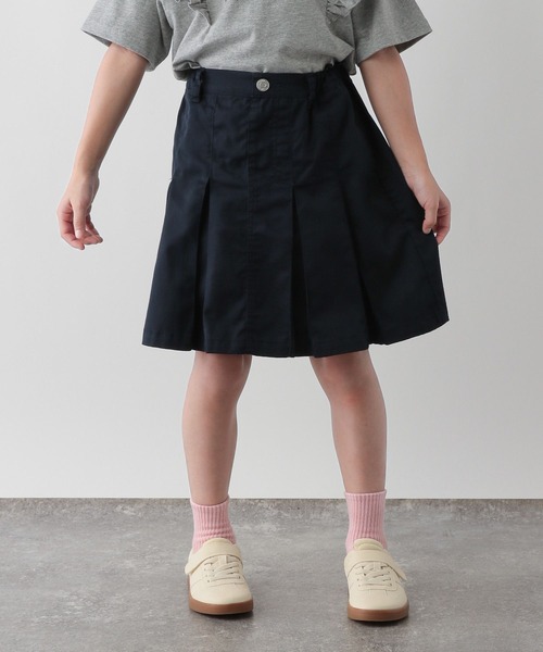 FOUND GOOD（ファウンドグッド）の「G/フトプリーツスカート（スカート・キッズ・ブラウン系5/ネイビー/ブルー系5・120cm/130cm/140cm/150cm）」の11枚目の写真