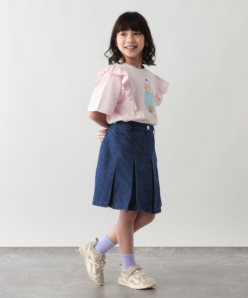 FOUND GOOD（ファウンドグッド）の「G/フトプリーツスカート（スカート・キッズ・ブラウン系5/ネイビー/ブルー系5・120cm/130cm/140cm/150cm）」の14枚目の写真