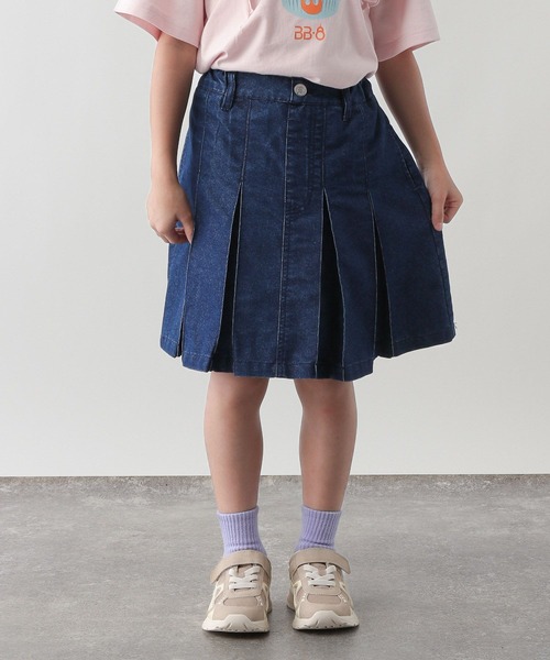 FOUND GOOD（ファウンドグッド）の「G/フトプリーツスカート（スカート・キッズ・ブラウン系5/ネイビー/ブルー系5・120cm/130cm/140cm/150cm）」の15枚目の写真