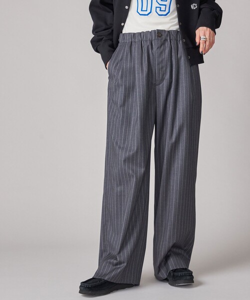 SHIPS NINE CASE:〈手洗い可能〉ストライプ イージー パンツ（その他
