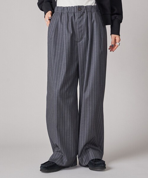 SHIPS NINE CASE:〈手洗い可能〉ストライプ イージー パンツ（その他