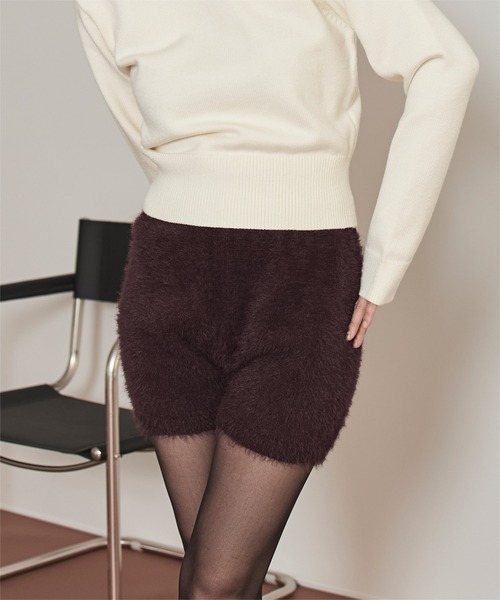 miette(ミエット)の「シャギーニットショートパンツ(その他パンツ・レディース・ネイビー/ブラック/ブラウン・S/M)」の3枚目の写真