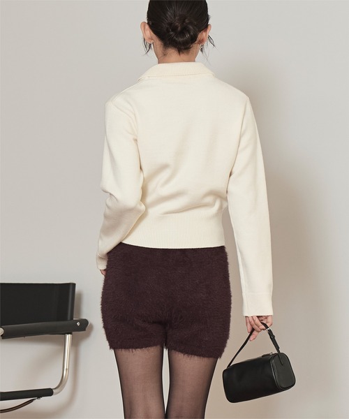 miette(ミエット)の「シャギーニットショートパンツ(その他パンツ・レディース・ネイビー/ブラック/ブラウン・S/M)」の7枚目の写真