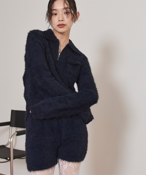 miette(ミエット)の「シャギーニットショートパンツ(その他パンツ・レディース・ネイビー/ブラック/ブラウン・S/M)」の8枚目の写真