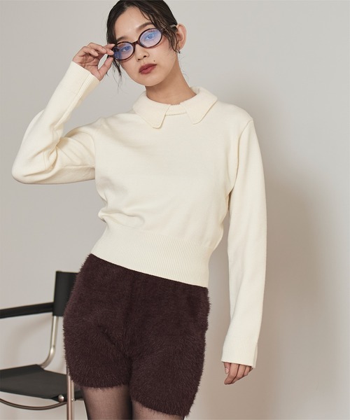 miette(ミエット)の「シャギーニットショートパンツ(その他パンツ・レディース・ネイビー/ブラック/ブラウン・S/M)」の14枚目の写真