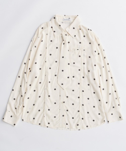 MAISON SPECIAL（メゾンスペシャル）の「Chain Tie Shirt/チェーンネクタイシャツ（シャツ/ブラウス・レディース・ベージュ/グレー/ドット・FREE）」の18枚目の写真