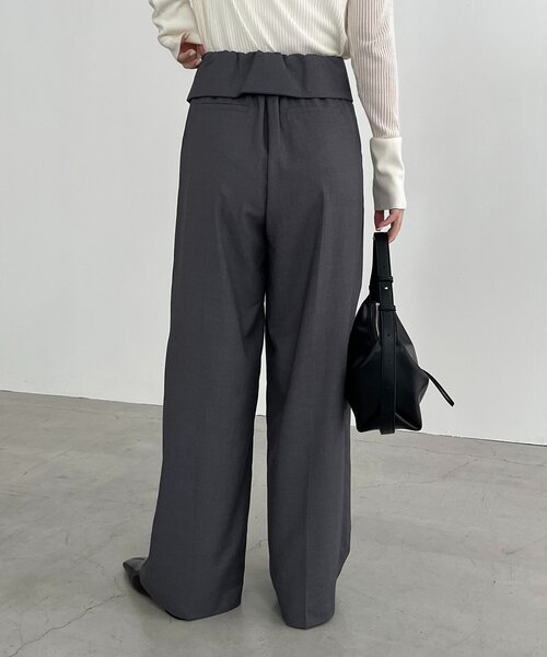CAPRICIEUX LE'MAGE(カプリシューレマージュ)の「ウエスト折返しワイドパンツ(その他パンツ・レディース・ベージュ/グレー/ブラウン・38/36)」の15枚目の写真