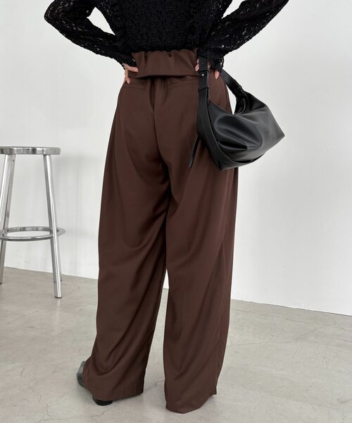 CAPRICIEUX LE'MAGE(カプリシューレマージュ)の「ウエスト折返しワイドパンツ(その他パンツ・レディース・ベージュ/グレー/ブラウン・38/36)」の21枚目の写真