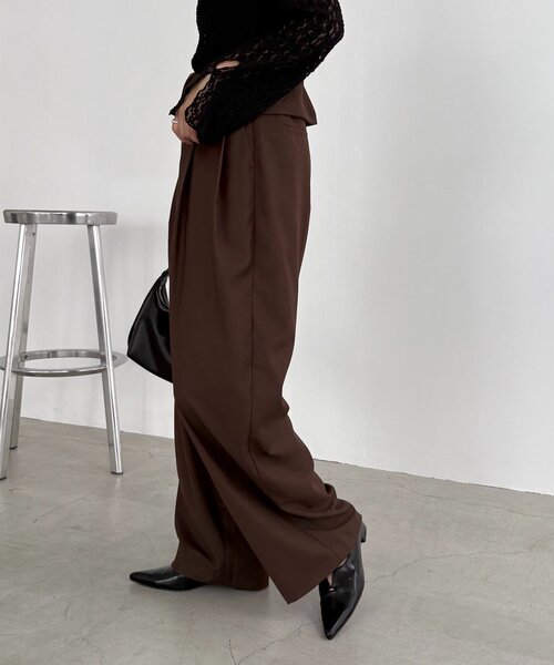 CAPRICIEUX LE'MAGE(カプリシューレマージュ)の「ウエスト折返しワイドパンツ(その他パンツ・レディース・ベージュ/グレー/ブラウン・38/36)」の22枚目の写真