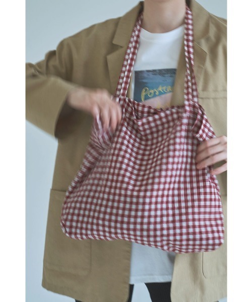 marjour(マージュール)の「GINGHAM CHECK MY BAG(トートバッグ・レディース・レッド/ブラック・FREE)」の8枚目の写真