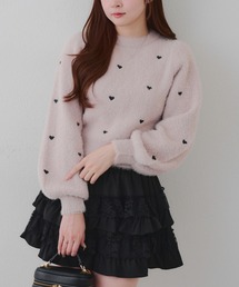 リボン刺しゅうフェザープルオーバー