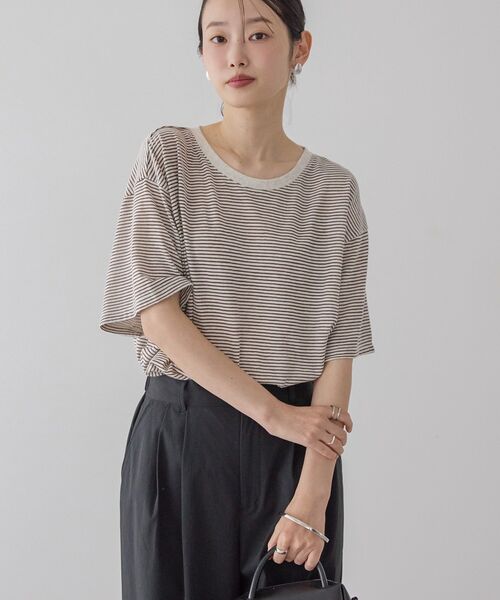 AMERICAN HOLIC（アメリカンホリック）の「【2点セット】キャミレイヤードTシャツ（Tシャツ/カットソー・レディース・ブラック/ブラウン・M/L）」の12枚目の写真