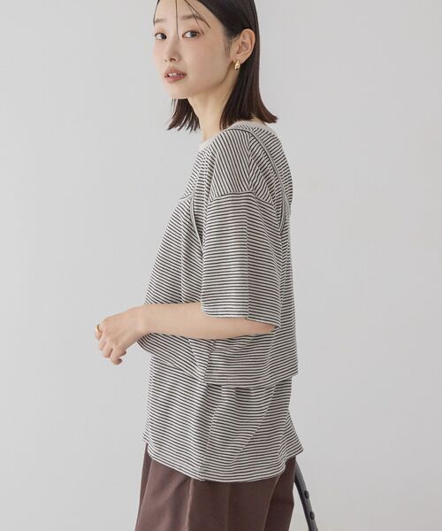 AMERICAN HOLIC（アメリカンホリック）の「【2点セット】キャミレイヤードTシャツ（Tシャツ/カットソー・レディース・ブラック/ブラウン・M/L）」の7枚目の写真