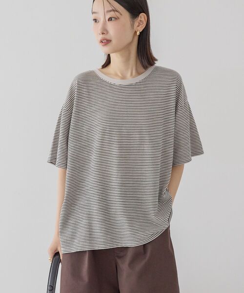 AMERICAN HOLIC（アメリカンホリック）の「【2点セット】キャミレイヤードTシャツ（Tシャツ/カットソー・レディース・ブラック/ブラウン・M/L）」の5枚目の写真