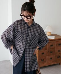 DISCOAT（ディスコート）の「【WEB限定】シアーチェックオーバーシャツ（シャツ/ブラウス・メンズ）」