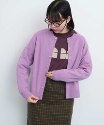 _UPW数字刺繍クルーカーディガン