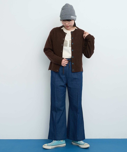 I am I in fact...(アイアムアイインファクト)の「_UPW数字刺繍クルーカーディガン(カーディガン/ボレロ・レディース・ブラウン/パープル/ブルー/レッド/チャコールグレー/その他/ブラック系その他・FREE)」の18枚目の写真