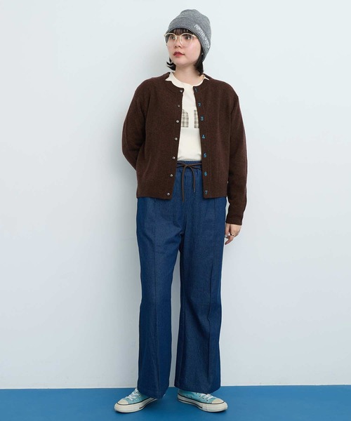 I am I in fact...(アイアムアイインファクト)の「_UPW数字刺繍クルーカーディガン(カーディガン/ボレロ・レディース・ブラウン/パープル/ブルー/レッド/チャコールグレー/その他/ブラック系その他・FREE)」の17枚目の写真