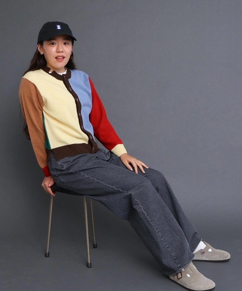 I am I in fact...(アイアムアイインファクト)の「_UPW数字刺繍クルーカーディガン(カーディガン/ボレロ・レディース・ブラウン/パープル/ブルー/レッド/チャコールグレー/その他/ブラック系その他・FREE)」の20枚目の写真