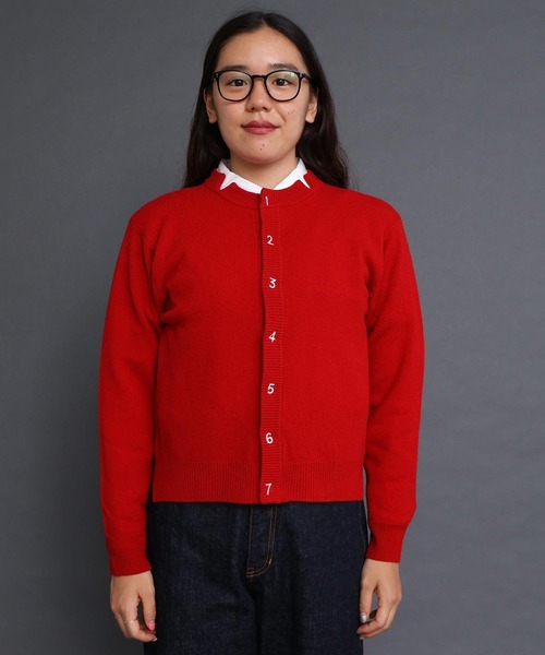 I am I in fact...(アイアムアイインファクト)の「_UPW数字刺繍クルーカーディガン(カーディガン/ボレロ・レディース・ブラウン/パープル/ブルー/レッド/チャコールグレー/その他/ブラック系その他・FREE)」の14枚目の写真