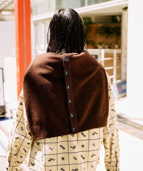 I am I in fact...(アイアムアイインファクト)の「_UPW数字刺繍クルーカーディガン(カーディガン/ボレロ・レディース・ブラウン/パープル/ブルー/レッド/チャコールグレー/その他/ブラック系その他・FREE)」の15枚目の写真