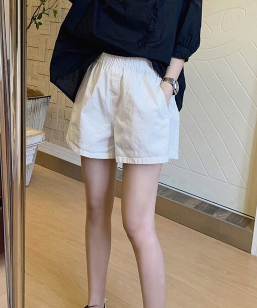 Miniministore（ミニミニストア）の「ショートパンツ レディース美脚ショーパンショートパンツ ショーパン 短パン ハーフパンツ クロップド（その他パンツ・レディース・ブラック/ホワイト・FREE）」の3枚目の写真
