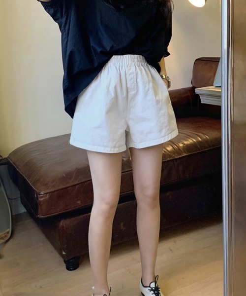 Miniministore（ミニミニストア）の「ショートパンツ レディース美脚ショーパンショートパンツ ショーパン 短パン ハーフパンツ クロップド（その他パンツ・レディース・ブラック/ホワイト・FREE）」の4枚目の写真