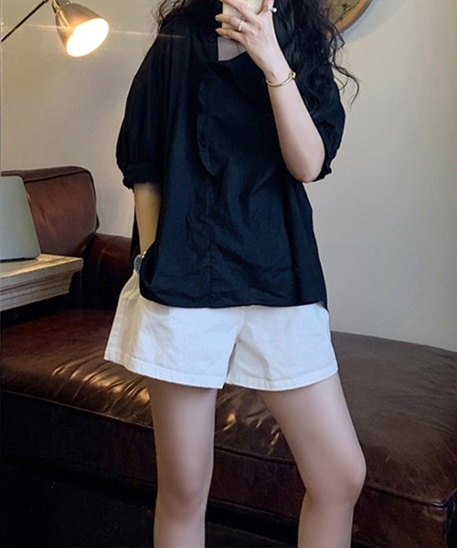 Miniministore（ミニミニストア）の「ショートパンツ レディース美脚ショーパンショートパンツ ショーパン 短パン ハーフパンツ クロップド（その他パンツ・レディース・ブラック/ホワイト・FREE）」の5枚目の写真